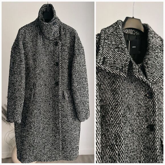 Mango Wool Blend Coat New - Picture 2 of 11